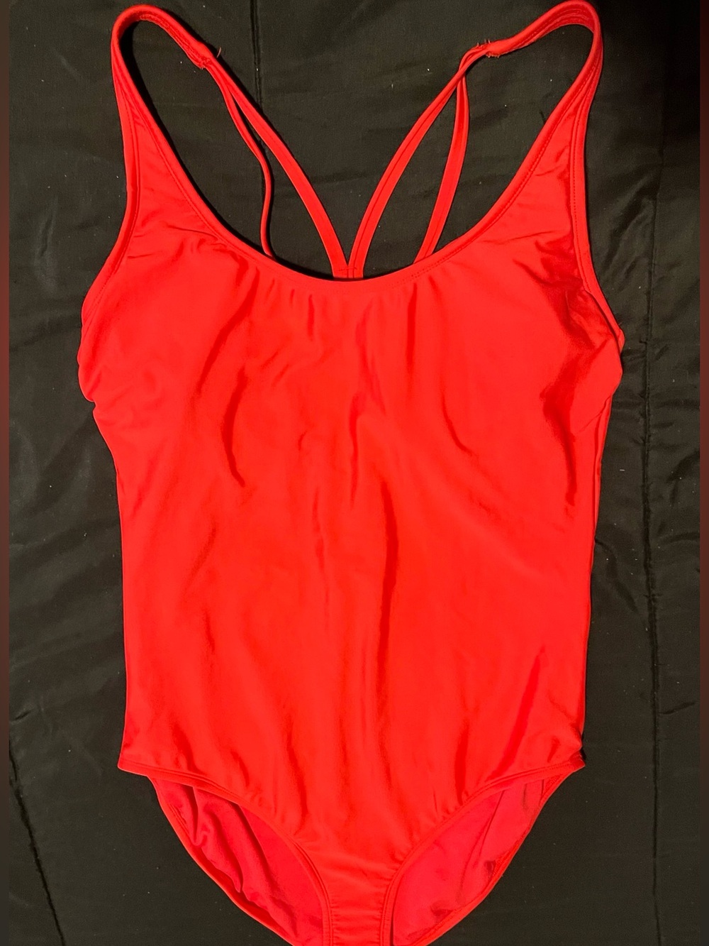All in motion Red Strappy V‑Back One‑Piece Swimsuit - Picture 3 of 6
